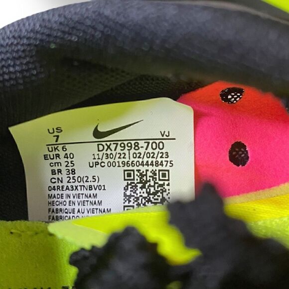 Nike Rival Waffle 6 Cross Country Volt Black Pink DX7998-700 size 7/ 8.5 Womens - Picture 9 of 9